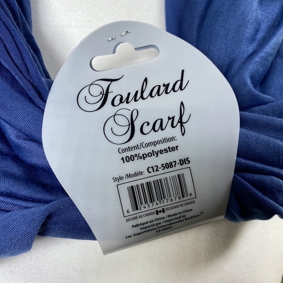 ✨FINAL STOCK✨Blue Foulard Scarf - Picture 3 of 6